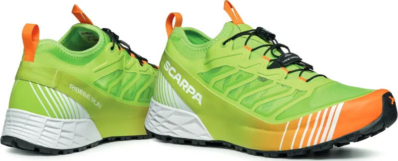 Scarpa Mens Ribelle Run Trail Shoes - Neon Green-Orange-3